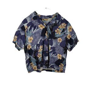 Coconut Café floral Hawaiian women's shirt, size 24W